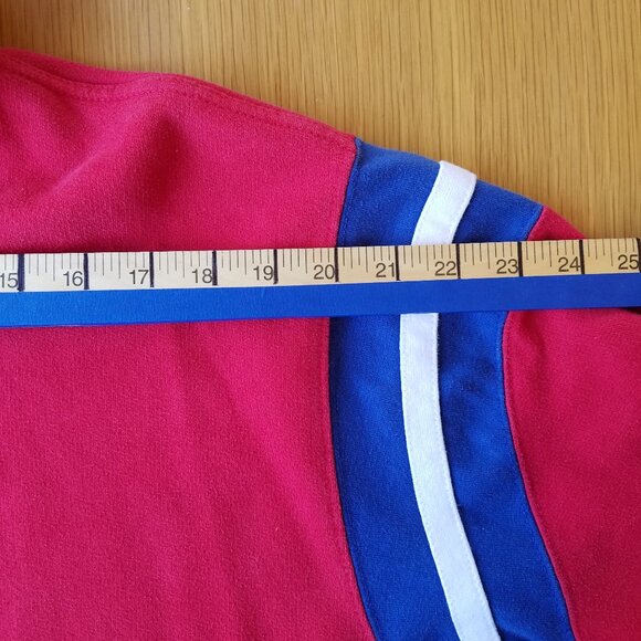 NFL Team Apparel Retro Patriots Logo Red and Blue Hoodie Jacket - Picture 10 of 14